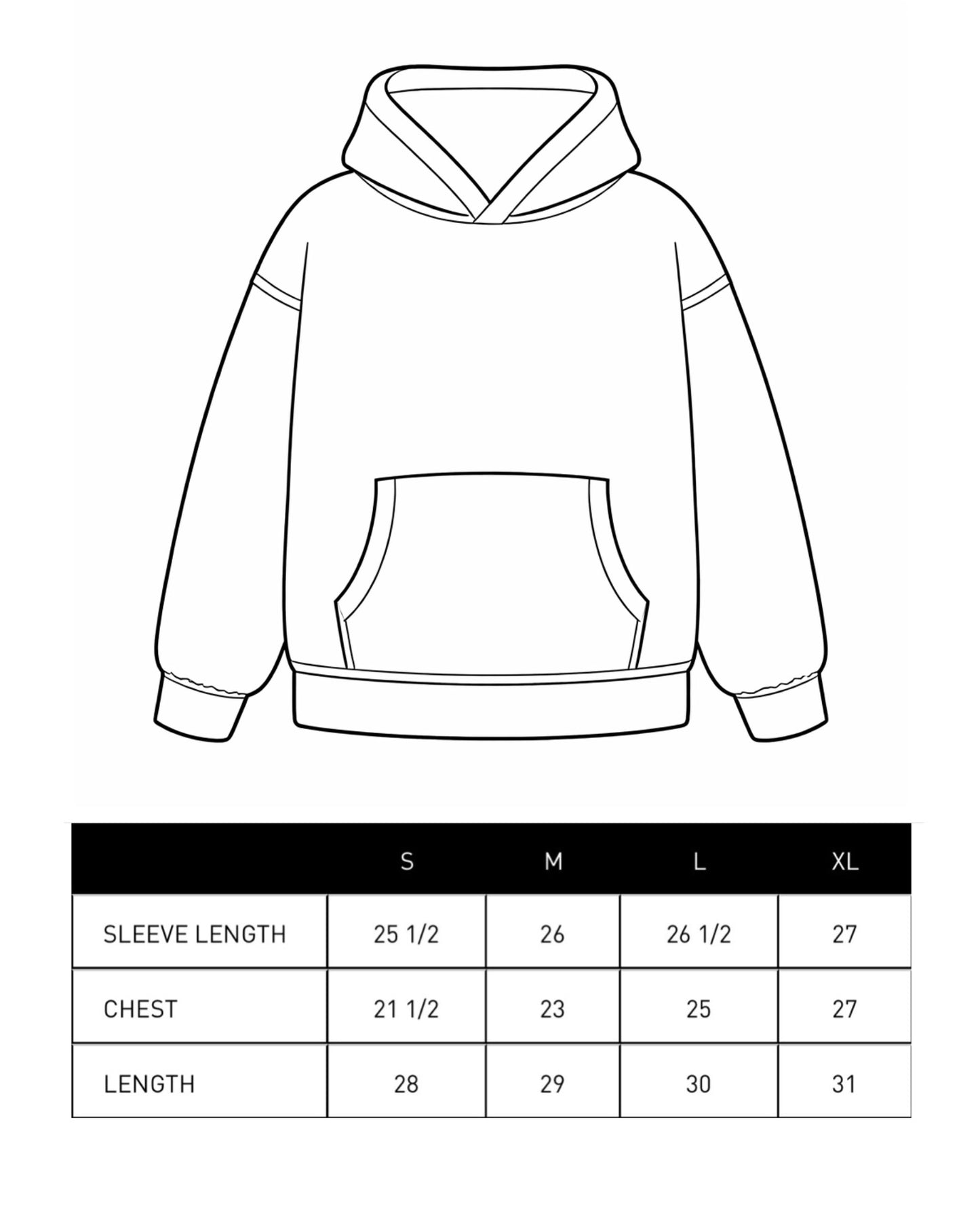 College Puff Hoodie (Black/Black)