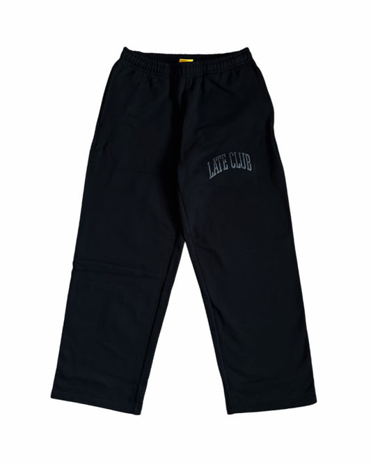 College Puff Sweats (Black/Black)