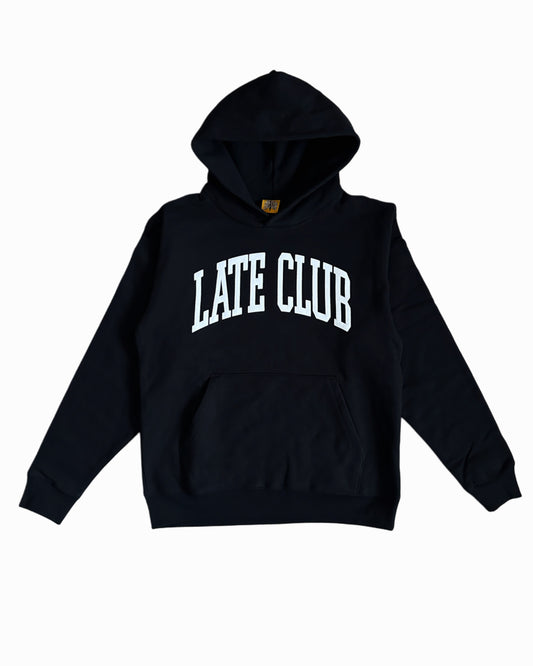 College Puff Hoodie (Black/White)