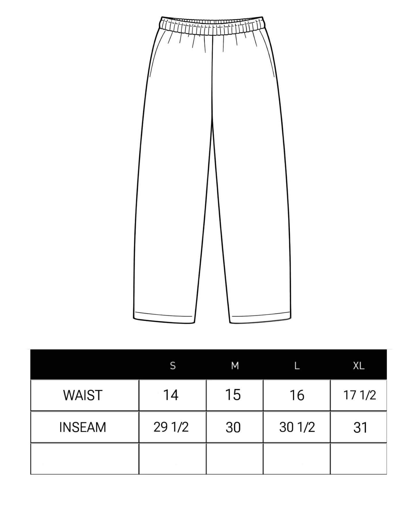 College Puff Sweats (Black/White)