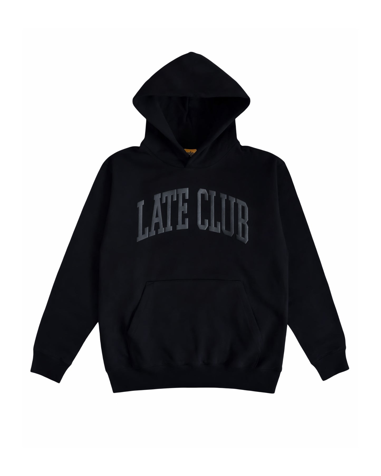 College Puff Hoodie (Black/Black)